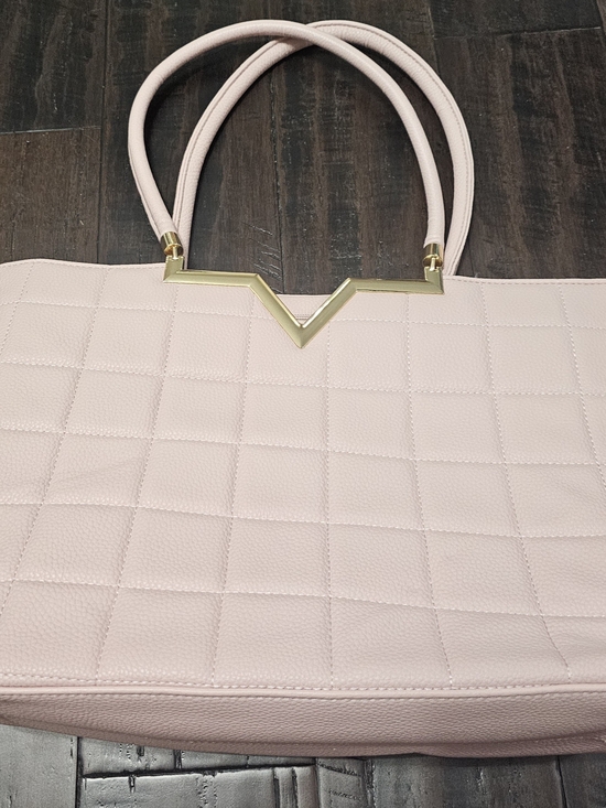 Grossi Handbags - Grossi Quilted Pink Tote Bag with Gold Accent
